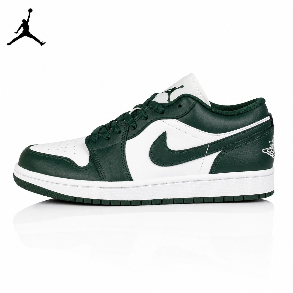 Air Jordan 1 Low Olive Green and White Unisex Sneakers DC0774-113