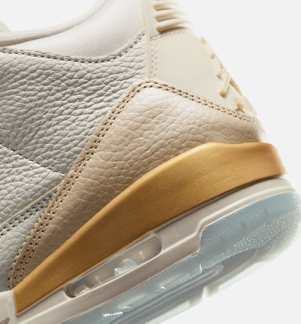 Air Jordan 3 Retro Sail and Pale Ivory Women's Sneakers - Sail/Team Gold/Pale Ivory/Metallic Gold/Ice