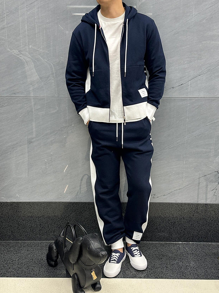 Colorblock Four-Bar Hoodie | Thom Browne
