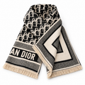 Dior Style Geometric Monogram Scarf