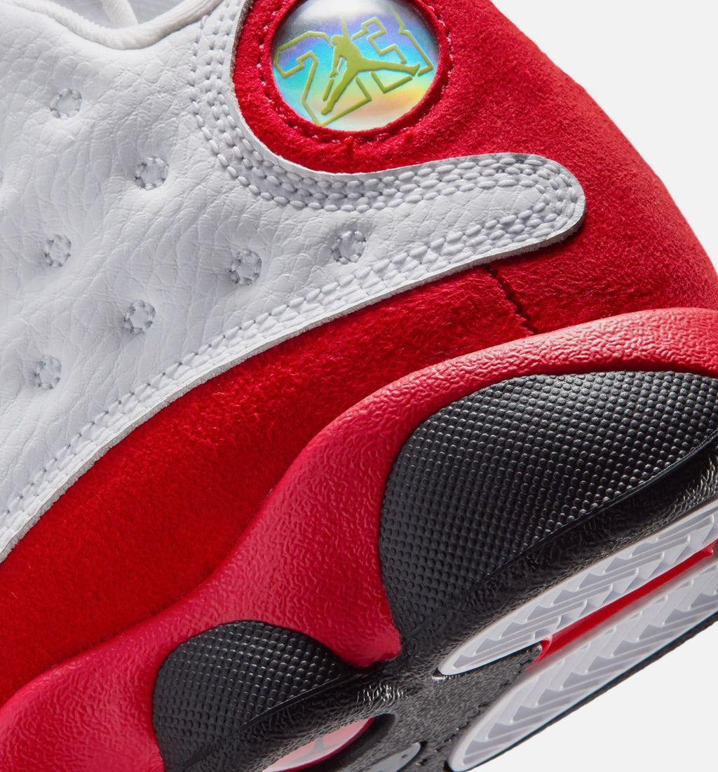 Air Jordan 13 Retro White and University Red | Preschool Lifestyle Shoe | White/Black/True Red