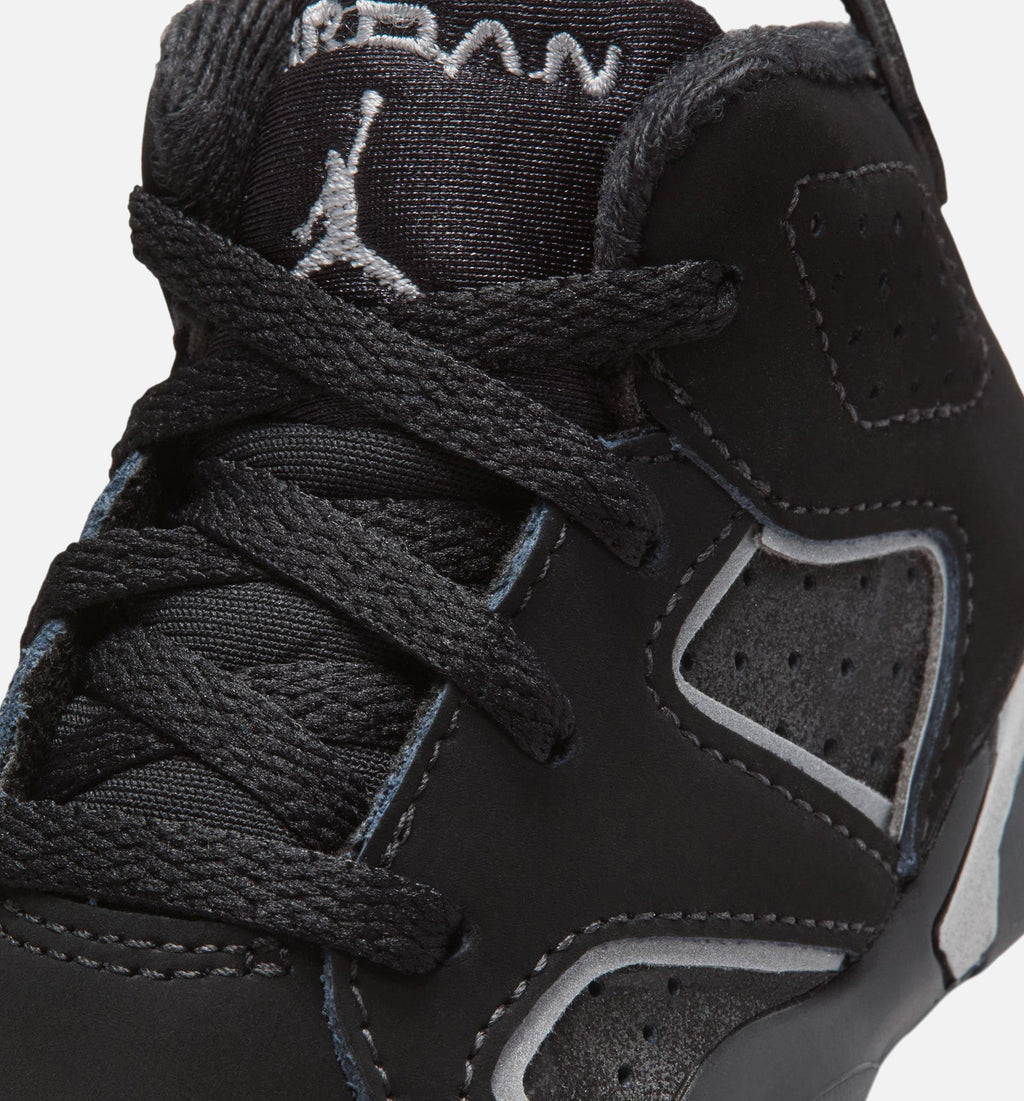 Air Jordan 6 Cap & Gown – Infant/Toddler Lifestyle Shoe in Black/Reflective Silver/Black