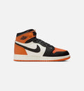Air Jordan 1 Retro High OG Shattered Backboard Grade School Lifestyle Shoes - Black/Sail/Starfish