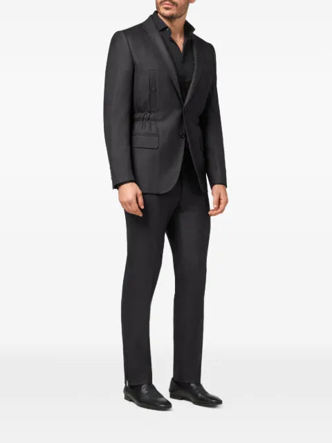 Billionaire single-breasted fitted blazer