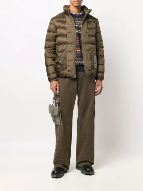 Ten C zip-up tonal puffer jacket