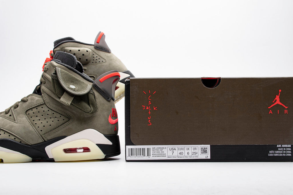 Reps Sneakers Travis Scott X Air Jordan 6 “Medium Olive” CN1084-200