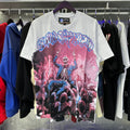 Godspeed T-shirts Skeletons Crowd Printed Cotton Casual Short Sleeves Men and Women