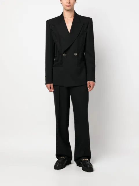 Casablanca broderie anglaise double-breasted blazer