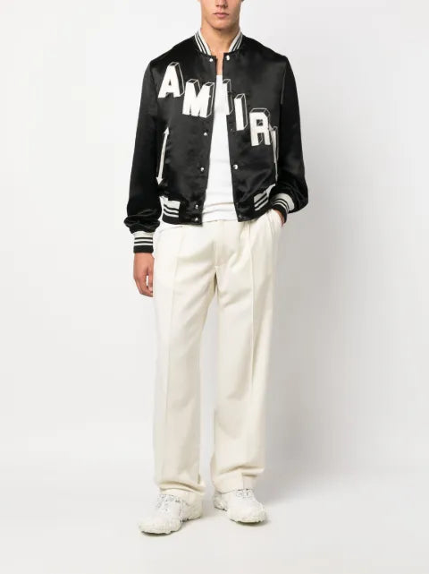 AMIRI logo-embroidered varsity jacket