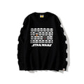Bathing Ape Sweatshirts Ape Head and Star Wars White Warrior Loose Casual Couple Pullover Sweatshirt