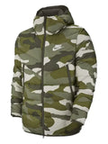 Nike camouflage-print hooded puffer jacket