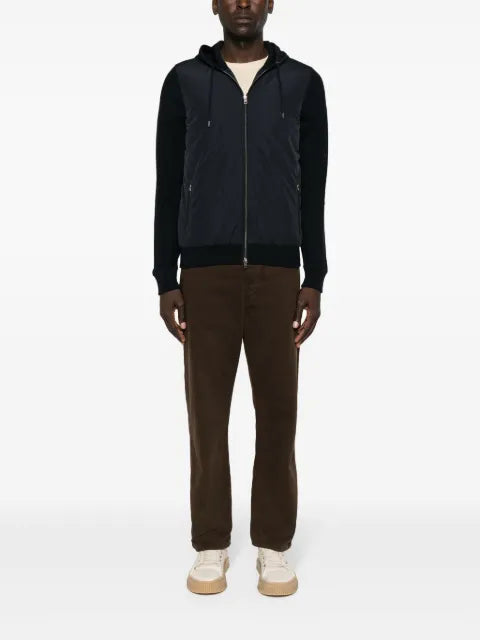 Herno contrast-panel piqué jacket