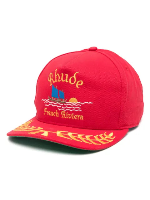 RHUDE slogan-embroidered baseball cap