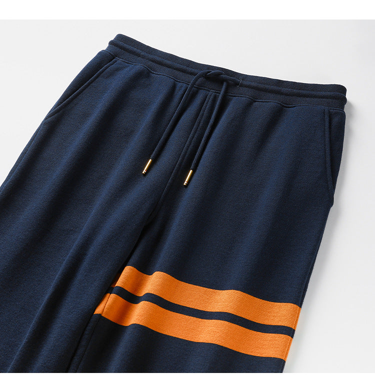 Thom Browne Style Casual Unisex Sweatpants with Signature Four-Bar Detail