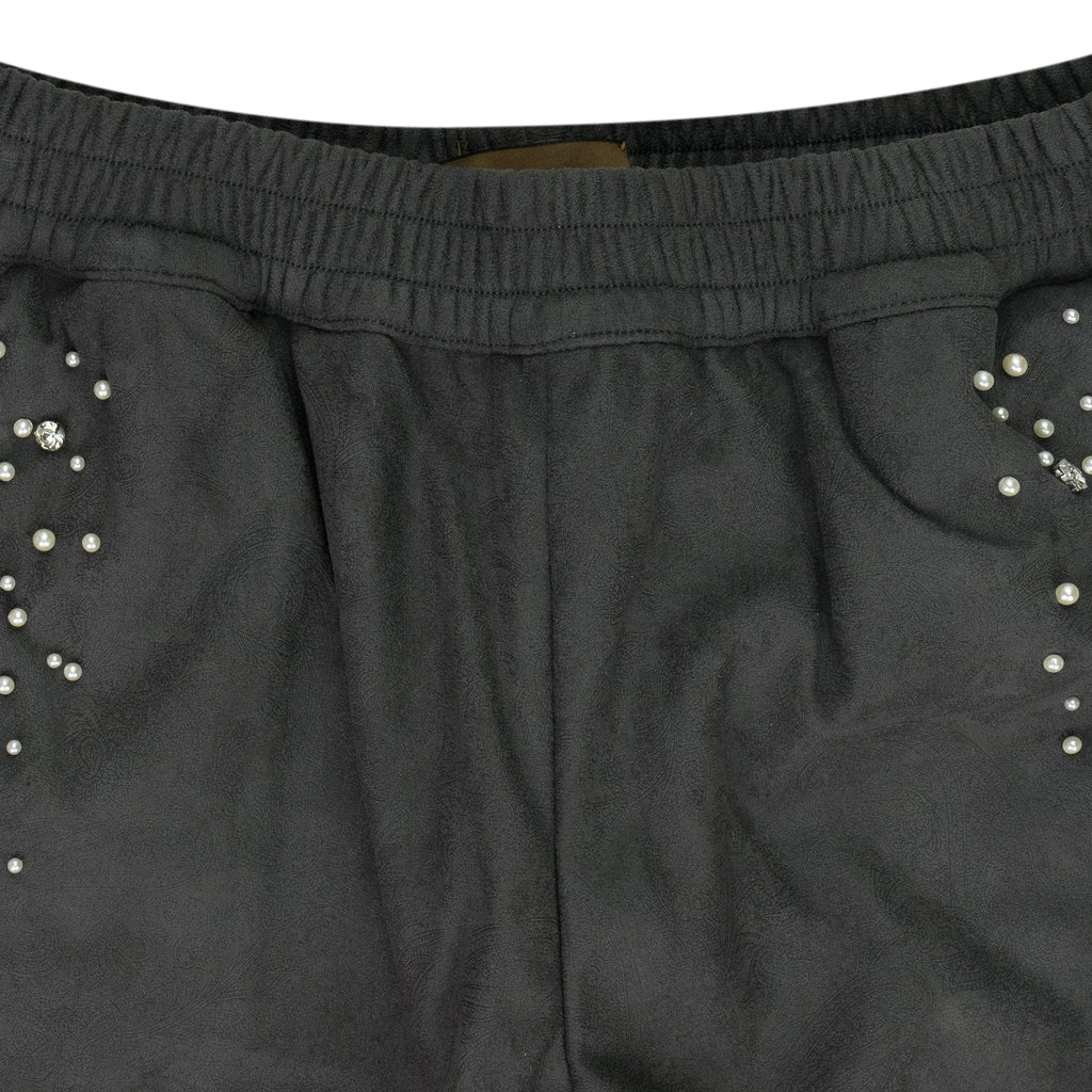 Black Cashew Blossom Pearl Sweatpants