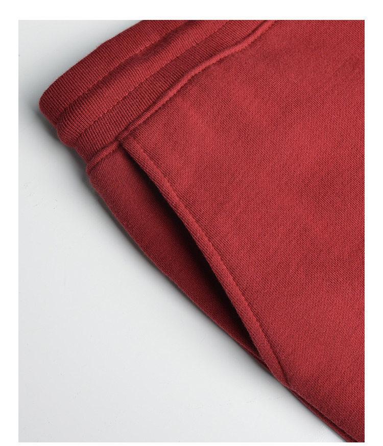 Thom Browne Style Unisex red sweatpants with Signature Four-Bar Detail