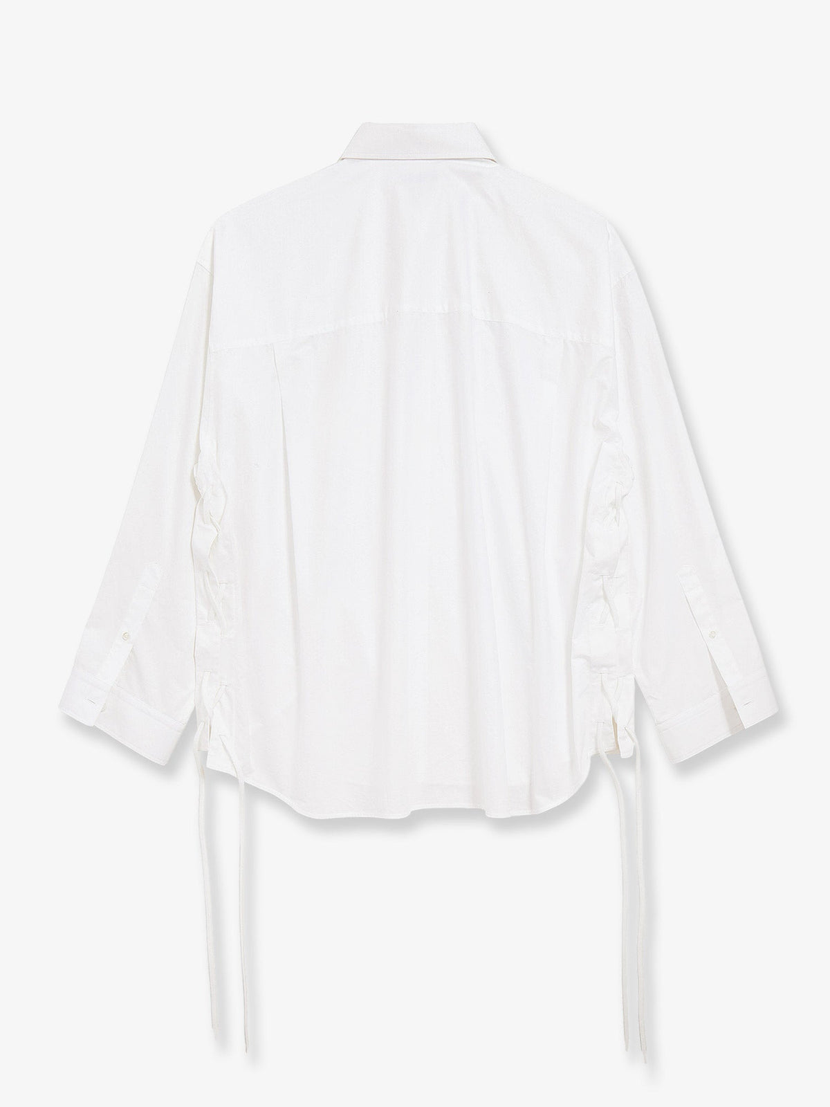 Balenciaga Lace-Up Cotton women shirt White