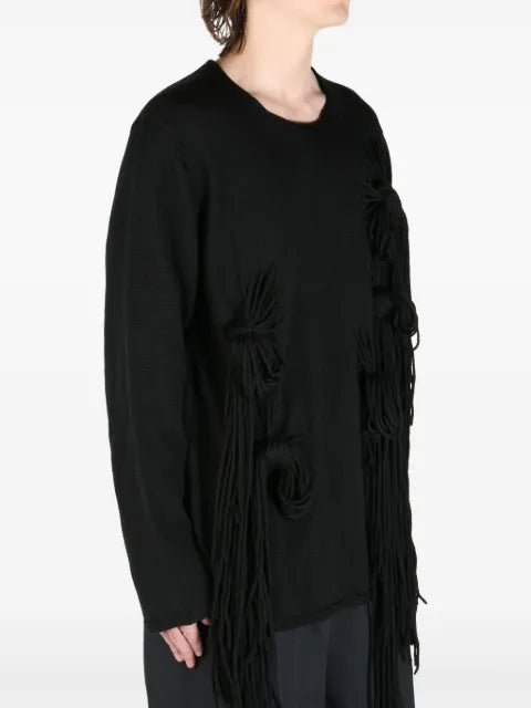 Comme des Garçons Homme Plus fringe-detailing jumper