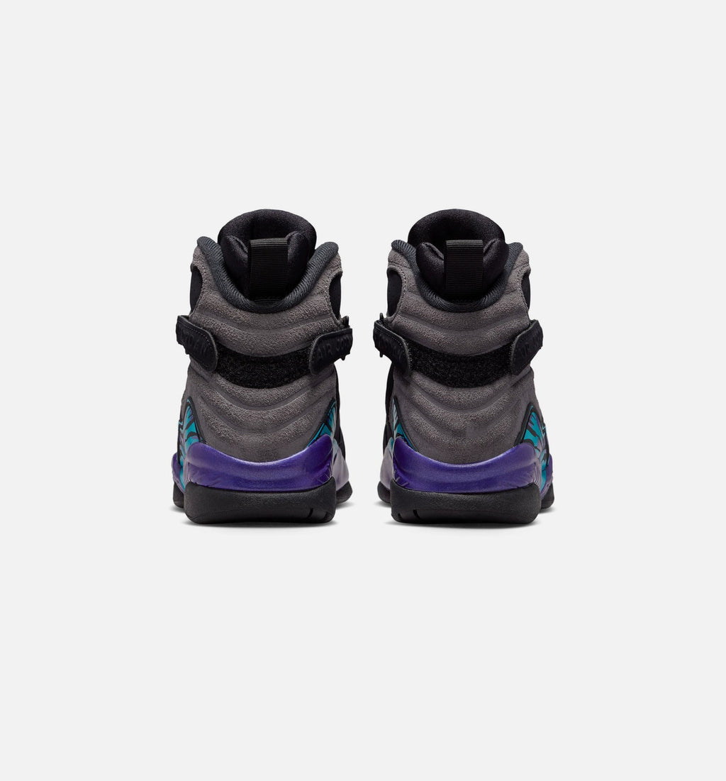 Air Jordan 8 Retro Aqua Grade School Shoes - Black/Multi-Color/Bright Concord/Multi-Color