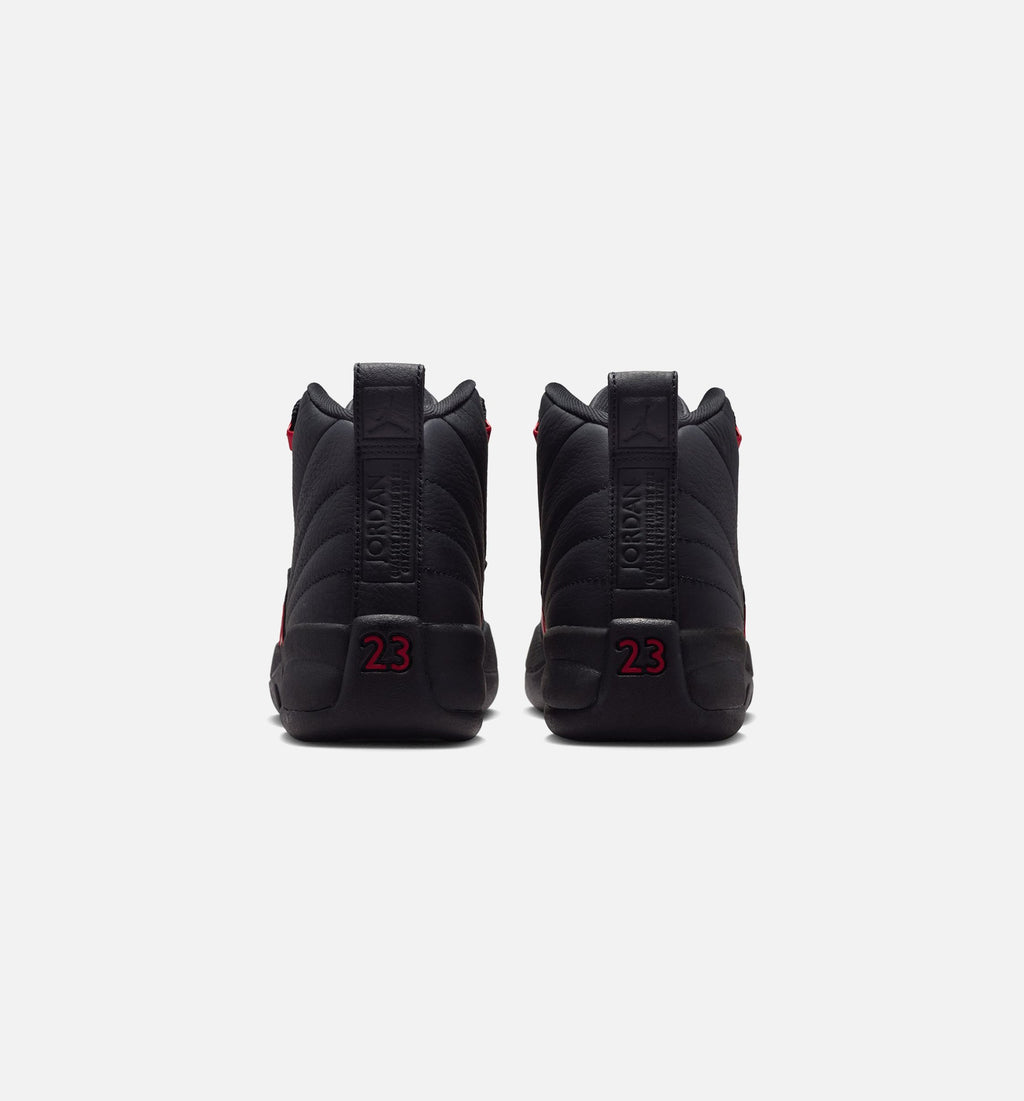 Air Jordan 12 Retro Bloodline Grade School Lifestyle Shoes - Black/Varsity Red