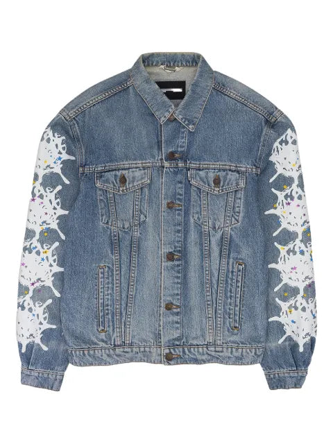 SP5DER web-print denim jacket