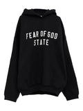 FEAR OF GOD ESSENTIALS logo-patch hoodie