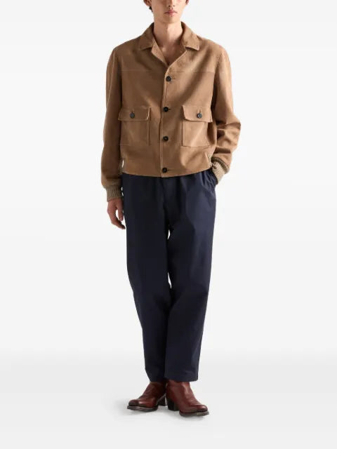 Prada suede patch-pocket jacket