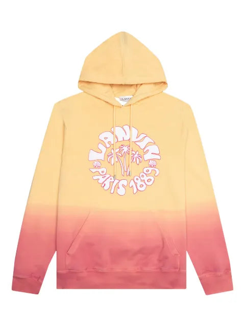 Lanvin ombre palm-tree hoodie