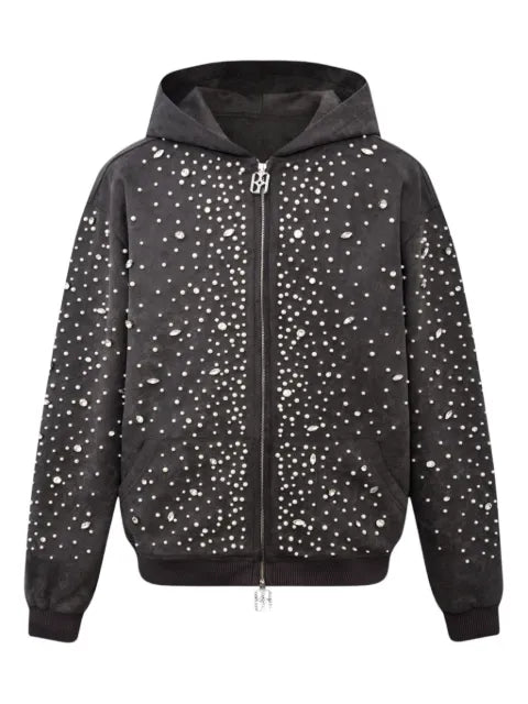 BIRTH OF ROYAL CHILD diamond-pearl embellished hoodie