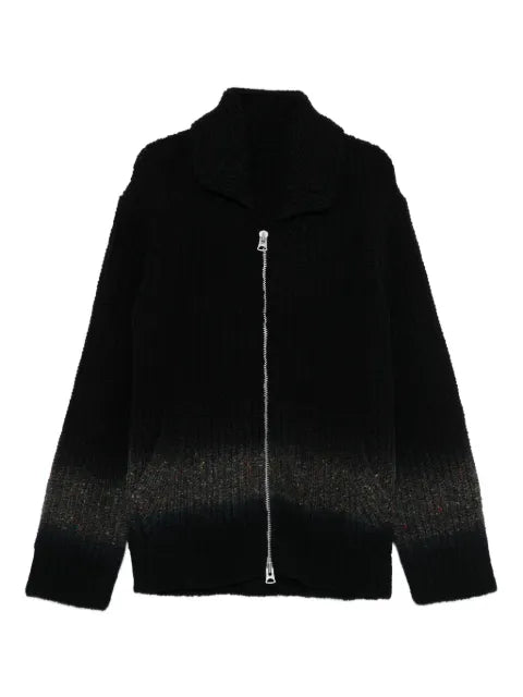 sacai zip-front cardigan