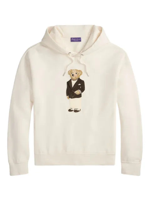 Ralph Lauren Purple Label bear-embroidered hoodie