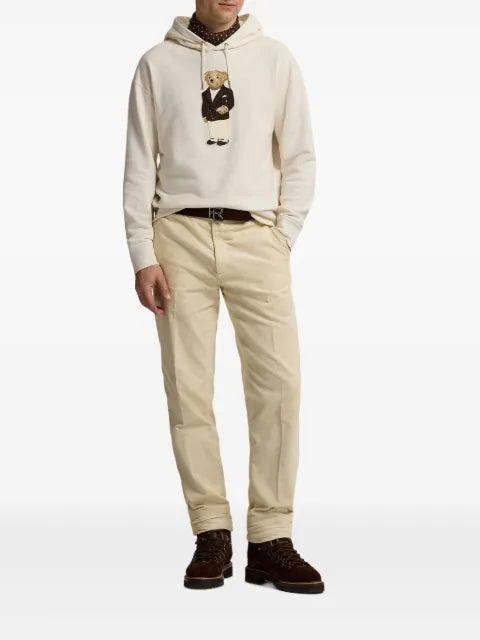 Ralph Lauren Purple Label bear-embroidered hoodie