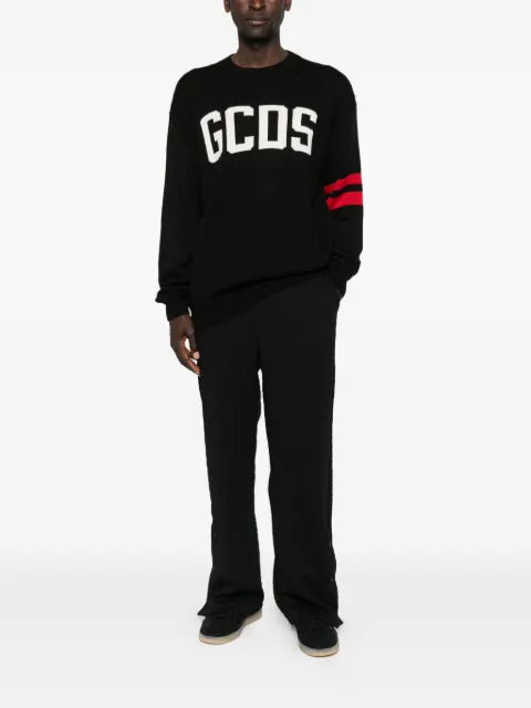 GCDS logo-detailing striped sweater