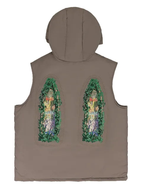 Who Decides War graphic-print gilet