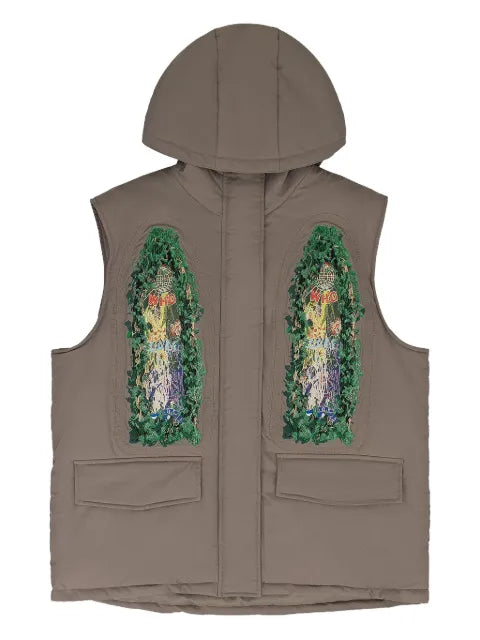 Who Decides War graphic-print gilet