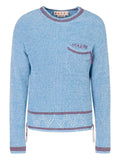 Marni mouliné cotton T-shirt with Marni Mending