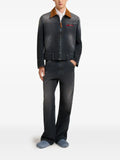 Marni contrast suede-collar denim jacket