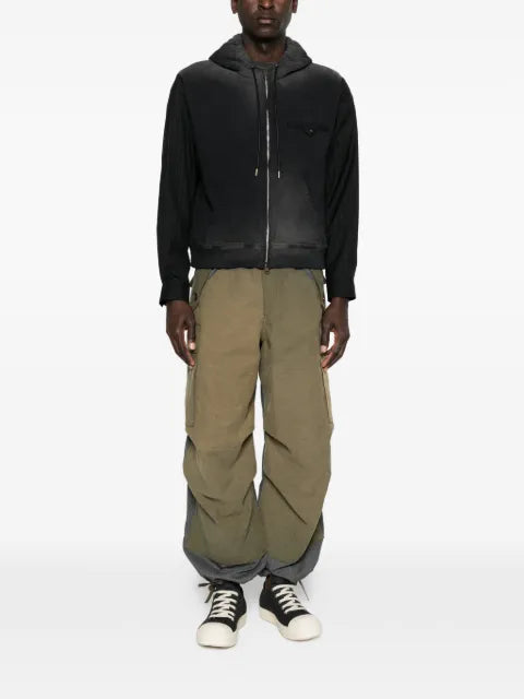 KHOKI hooded jacket with pinstripes