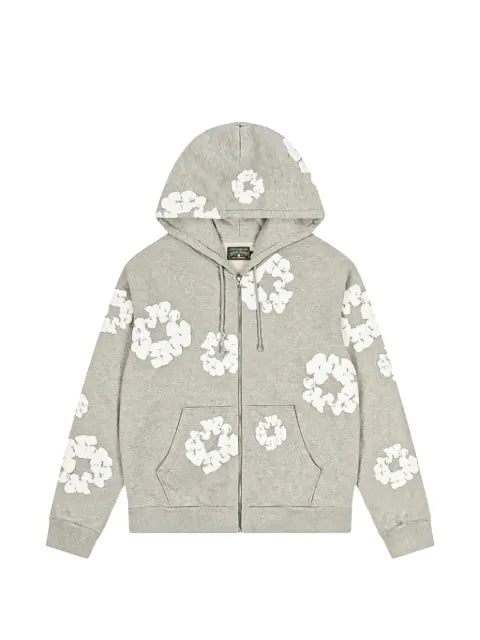 Denim Tears wreath zip hooded sweatshirt