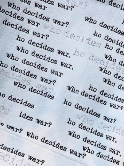 Who Decides War logo-embroidered hoodie
