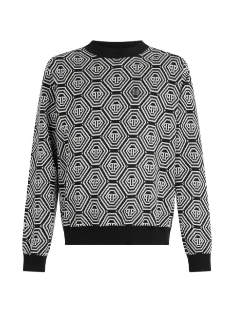 Philipp Plein monogram-pattern sweater