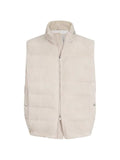 Brunello Cucinelli  suede down vest with packable hood
