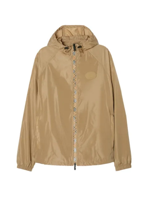 Burberry Checker-tape nylon hooded jacket