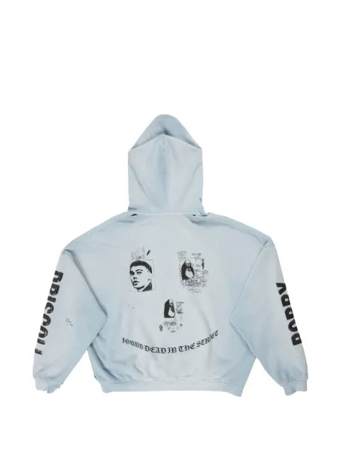 Paly Bobby Driscoll graphic-print distressed hoodie