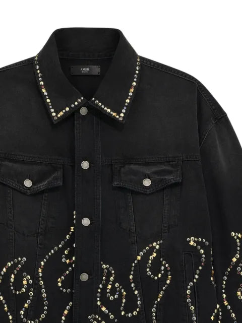 AMIRI stud-embellished denim jacket