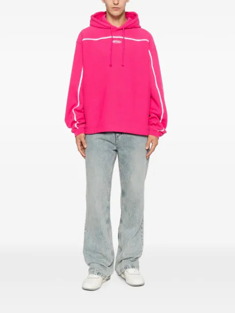 Stüssy Oval piping-detailing logo-patch hoodie