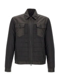 VOLFAGLI Massenzio leather-panelled quilted jacket