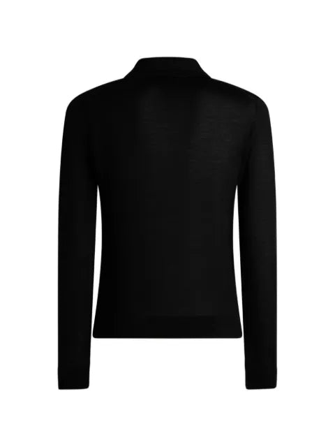 ETRO polo-style wool and silk sweater