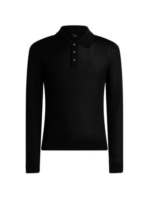 ETRO polo-style wool and silk sweater