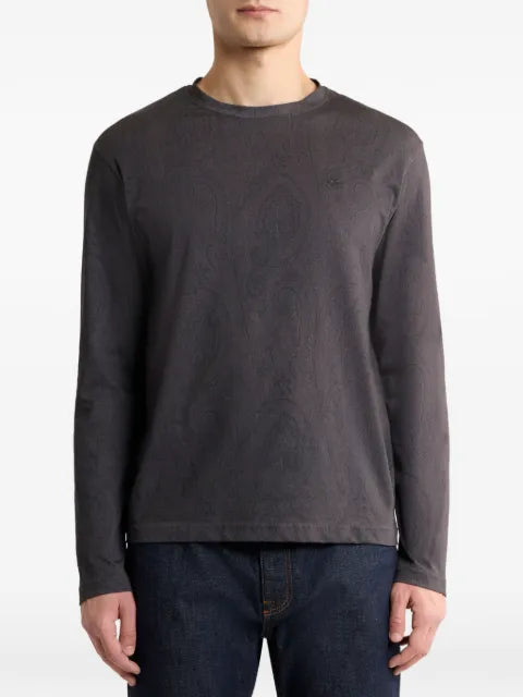 ETRO cotton-jersey sweater with Arnica-motif